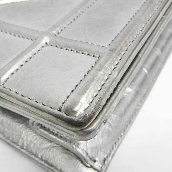 CHRISTIAN DIOR Silver Leather Shoulder Bag - Picture 6 of 16